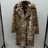 Kendall & Kylie Women's Size S Brown Animal Print Coat