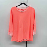 Fresh Produce Women's Size XL Peach Stripe Sweatshirt