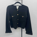 H&M Junior's Size S Black Solid Cardigan