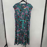 Loft Women's Size 14 Teal Floral Dress