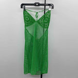 FP Beach Junior's Size M Green mesh Coverup