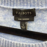 Talbots Women's Size L Light Blue Cable Knit Sweater