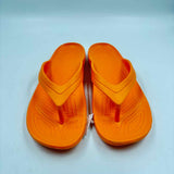 TEMI Women's Shoe Size 8 Orange Solid Flip Flops