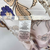 Ann Taylor Women's Size XLP Tan Floral Short Sleeve Shirt