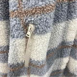 Aspen Women's Size M Ivory Plaid Coat