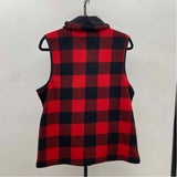 Chaps Women's Size L Red Checkered Vest