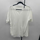 Lane Bryant Women's Size 2X White Solid Short Sleeve Shirt