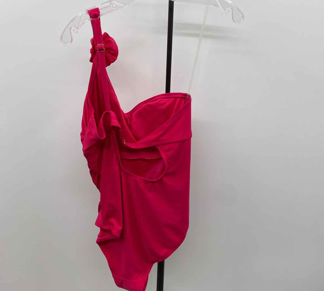 Shade & Shore Women's Size L Pink Solid Swimsuit - 1 Piece
