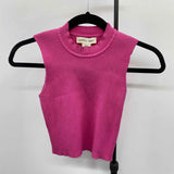 Happily Grey Junior's Size M Pink Ribbed Sleeveless Shirt