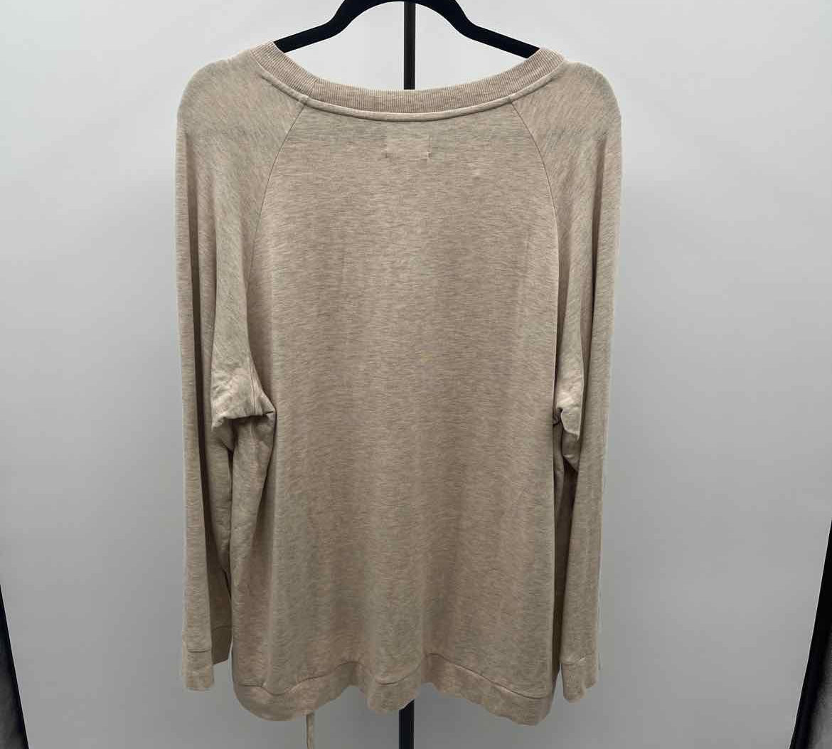 Lou & Grey Women's Size XL Tan Heathered Long Sleeve Shirt