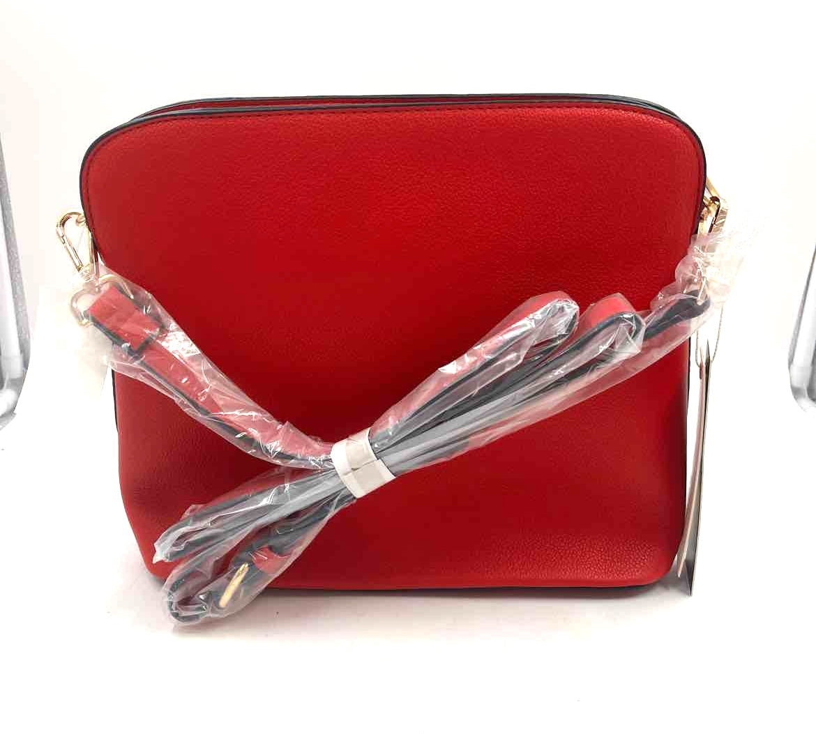 NWT ISABELLE Red Pebble Vegan Leather Crossbody Purse