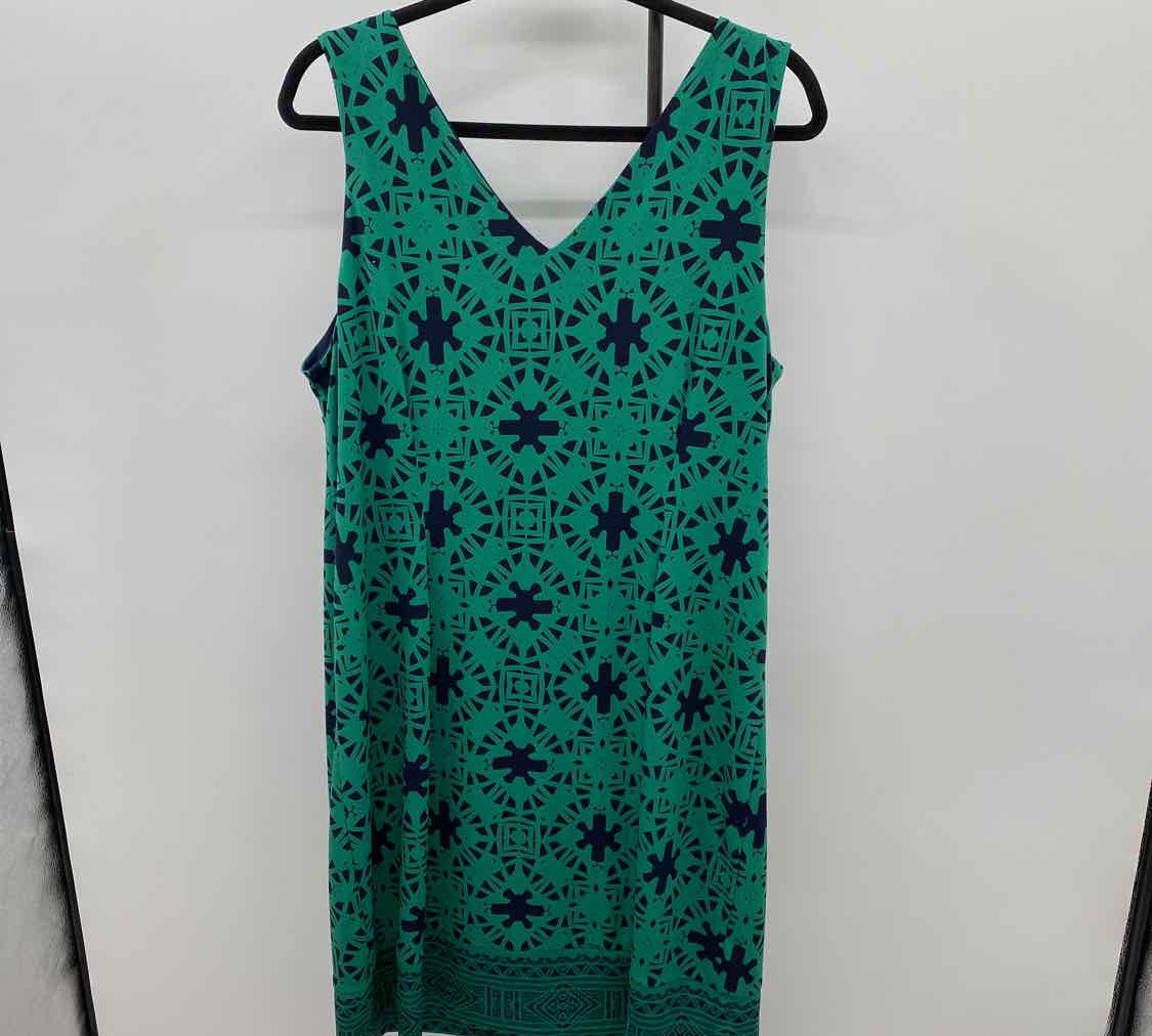 Magnolia Grace Women's Size 18 Green Kaleidoscope Dress