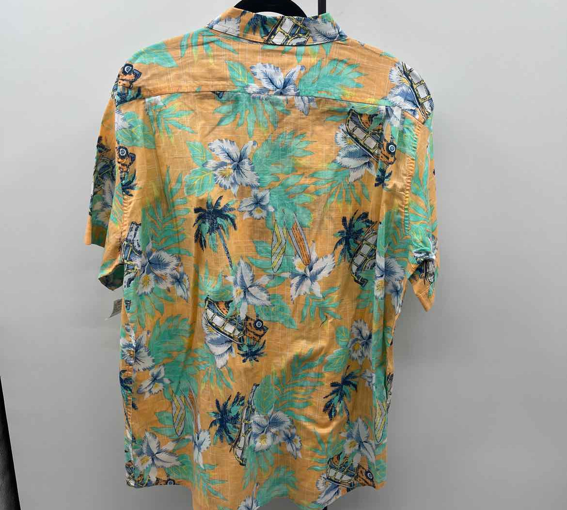 Izod Men's Size XXL Peach Cotton Vacation Short Sleeve Shirt