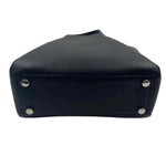 Bottom KAAI Black Leather MINI PYRAMID Handled Tote w/Opt Crossbody Strap
