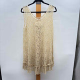 Farmhouse Frocks Women's Size M Beige Lace Dress