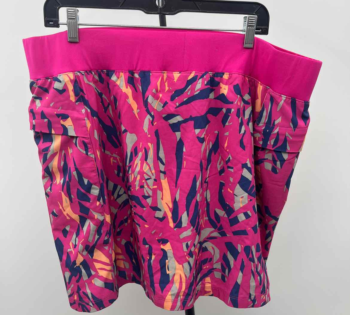 Reel Legends Women's Size 16 Fuschia Abstract Skirt