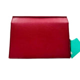 NWT New BADGLEY MISCHKA Wine Vegan Leather Clutch Purse w/Opt Crossbody Strap