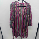G by Giuliana Women's Size 1X Magenta Textured Cardigan