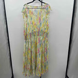 Anthropologie Women's Size 20W Yellow Watercolor Dress