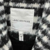 avec les filles Women's Size XS Black Checkered Coat