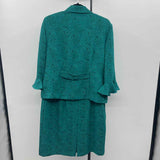 Coldwater Creek Women's Size 12 Green Flag Dress Set