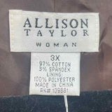 Allison Taylor Women's Size 3X Brown Animal Print Jacket