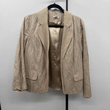 Chico's Women's Size L Beige Textured Jacket