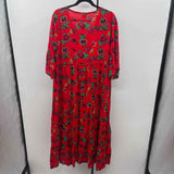 Turkis Otantik Women's Size 16 Red Floral Dress
