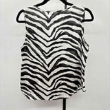 Banana Republic Women's Size XS Black Zebra Sleeveless Shirt