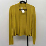 Anthropologie Women's Size XS Chartreuse Ribbed Cardigan