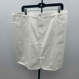 Lands End Women's Size 18 White Solid Skirt