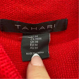 Tahari Women's Size M Red Solid Sweater