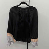 BCBG Women's Size xxs Black Solid Long Sleeve Shirt