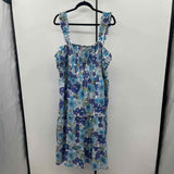 As U Wish Women's Size 3X Blue Floral Dress