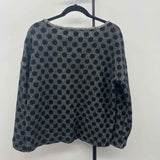 Madewell Junior's Size L Black dotted Long Sleeve Shirt