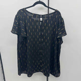 Torrid Women's Size 2X Black lines Short Sleeve Shirt