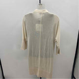Magaschoni Women's Size S Ivory Solid Cardigan