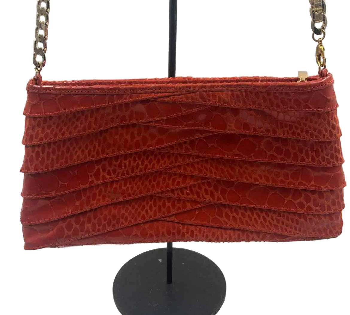 INGE CHRISTOPHER Textured Vegan Leather Crossbody w/Chain Strap