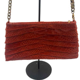 INGE CHRISTOPHER Textured Vegan Leather Crossbody w/Chain Strap