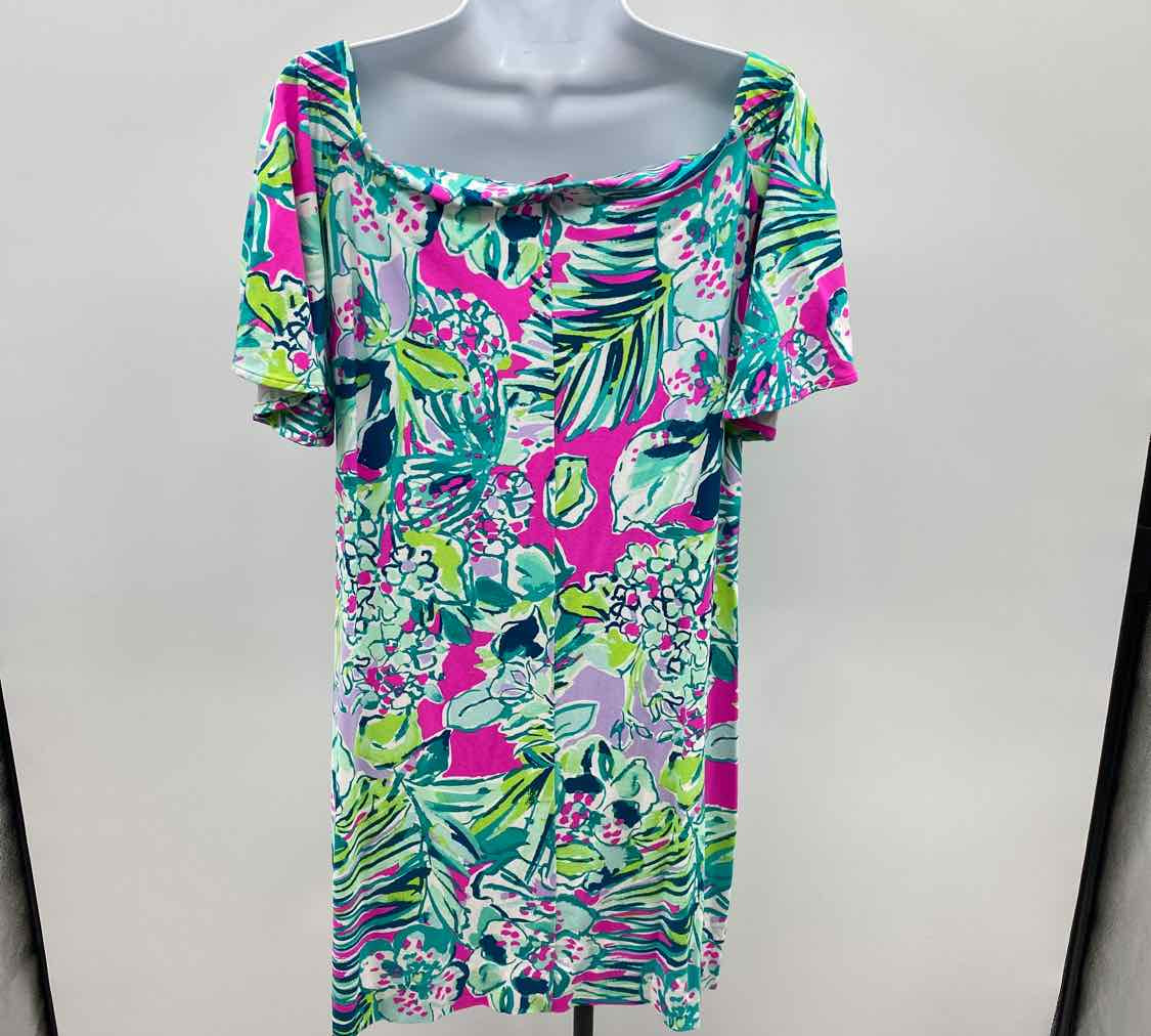 Lilly Pulitzer Women's Size 6 Teal Floral Dress