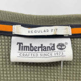 Timberland Men's Size M Green Textured Long Sleeve Shirt