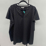 Maurice's Women's Size 2X Black dotted Short Sleeve Shirt