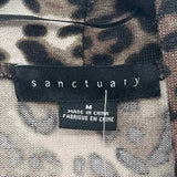 Sanctuary Women's Size M Taupe Animal Print Cardigan