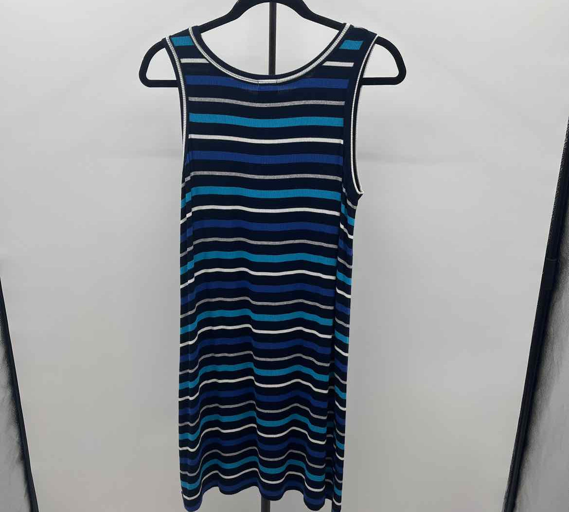 Peyton Jensen Women's Size 6 Navy Stripe Dress