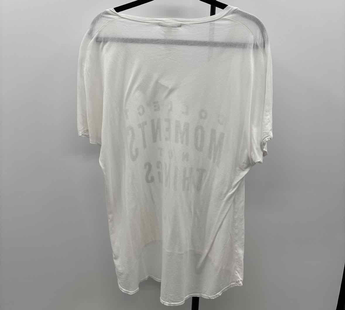 Junk Food Women's Size L White Words T-Shirt