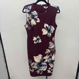 Calvin Klein Women's Size 8 maroon Floral Dress