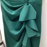 Xscape Women's Size 8P Green Solid Gown/Evening Wear