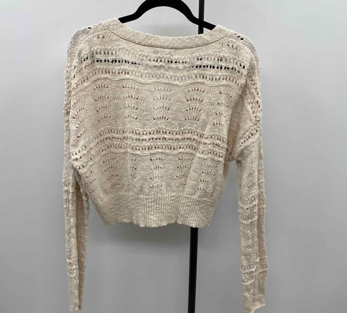 Sincerely Jules Women's Size M Ivory Textured Cardigan
