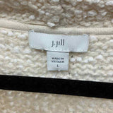 JJill Women's Size L Ivory Textured Sweater