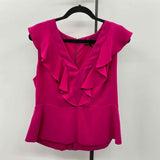 BCBG Women's Size L Magenta Solid Sleeveless Shirt